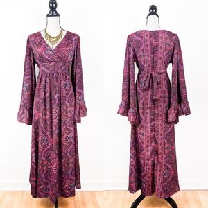 🦋LAST🦋 NWT Blue Boheme Tina Bell Sleeve Maxi Dress, Size S/M